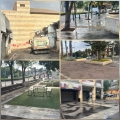 עובדי העירייה במבצע ניקיון במרכז המסחרי בוותיקה: