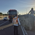 חמישה נפגעים באורח קל בתאונה סמוך למחלף הר טוב